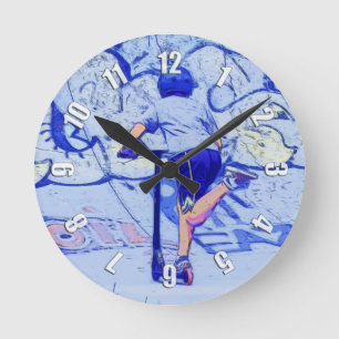 Horloge Ronde Pushin'It - Stunt Scooter Rider