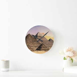 Horloge Ronde Pyramides De Gizeh Voyage Egypte Photo