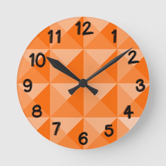 Horloge Ronde Pyramides orange (Recto)