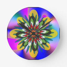 Quantum Floral coloré Mandala Géométrique Rétro 