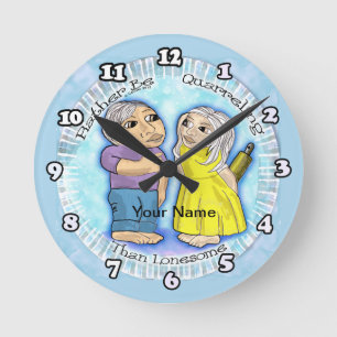 Horloge Ronde Quarrelage ou solitaire