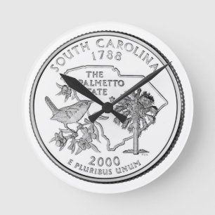 Horloge Ronde Quart de dollar de Caroline du Sud