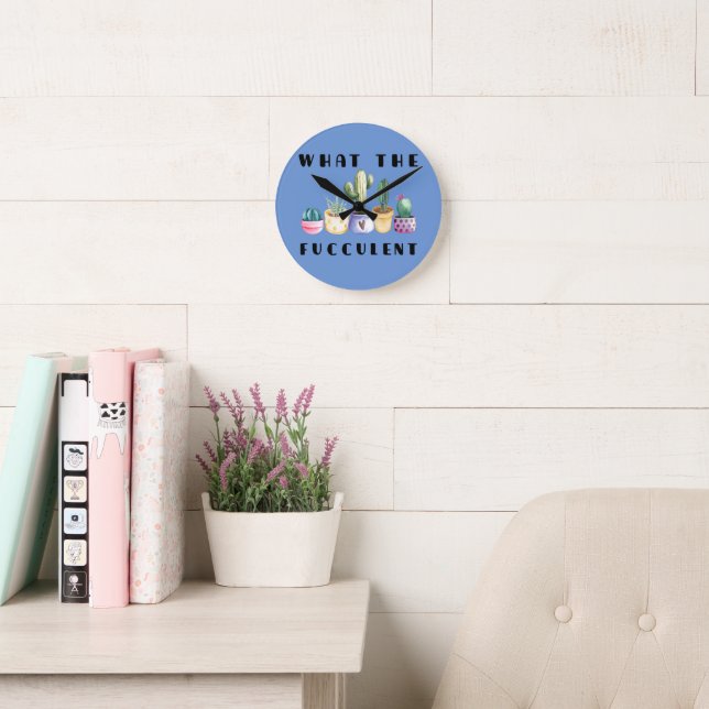 Horloge Ronde Quel Fucculent (Salle de lecture)