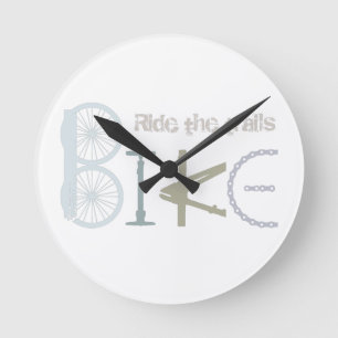 Horloge Ronde Quota de sport de Ride the Trails Bike Graffiti