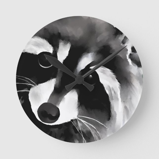 Horloge Ronde Raccoon (Recto)