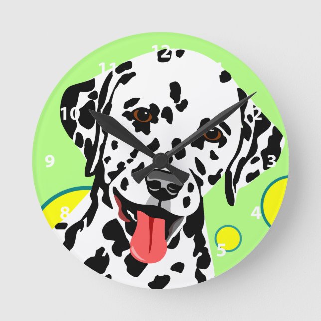 Horloge Ronde Race de chien dalmate (Recto)