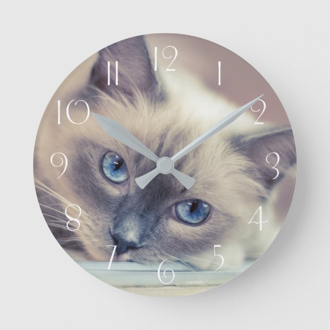 Horloge Ronde Ragdoll ‎ Cat (Recto)