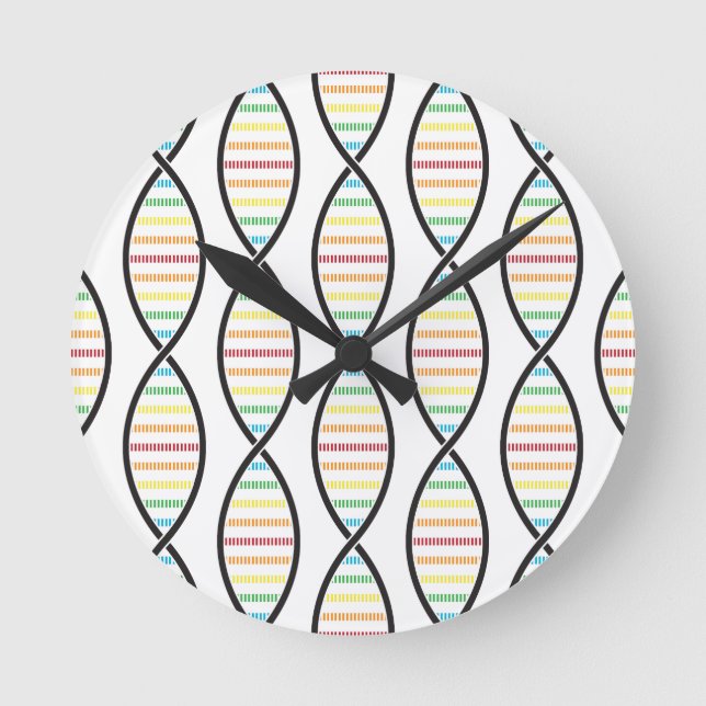 Horloge Ronde Rainbow DNA strands (Recto)