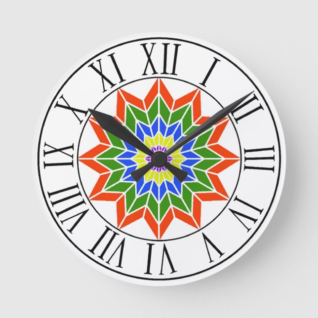 Horloge Ronde Rainbow Time Round Clock (Recto)