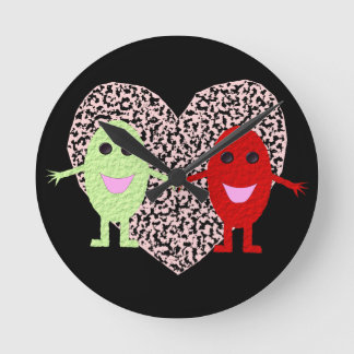 Horloge Ronde Raisins dans l'horloge murale d'amour