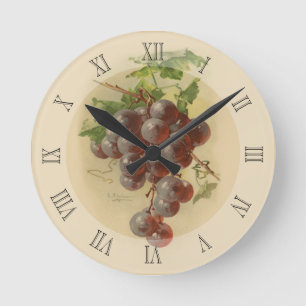 Horloge Ronde Raisins vintages