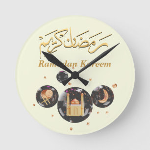 Horloge Ronde Ramadan Kareem