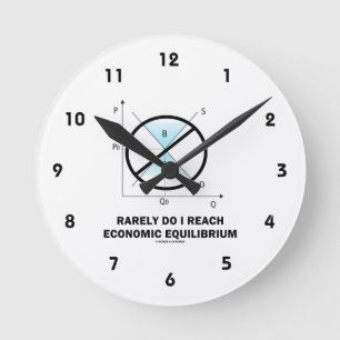 Horloge Ronde Rarely Do I Reach Economic Equilibrium