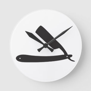 Horloge Ronde rasoir barbare