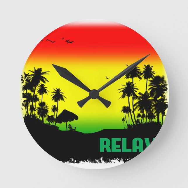 Horloge Ronde rasta de relaxation (Recto)