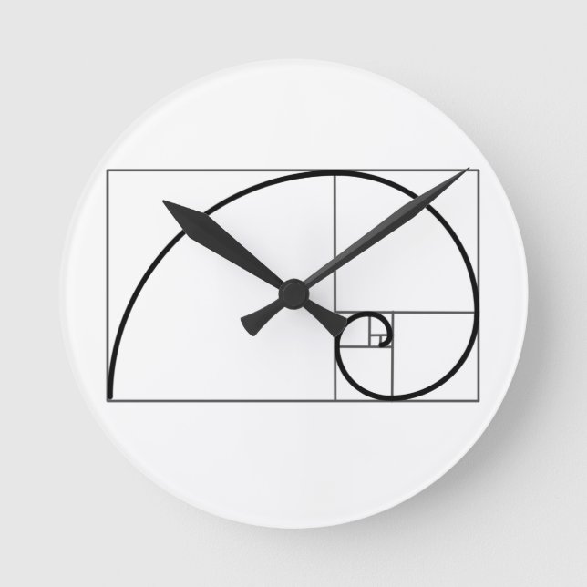 Horloge Ronde Ratio Fibonacci (Recto)