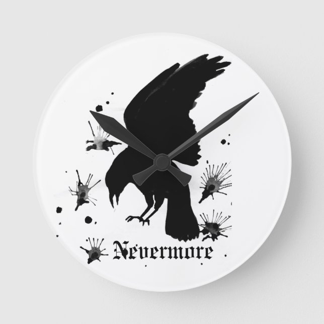 Horloge Ronde Raven Nevermore (Recto)