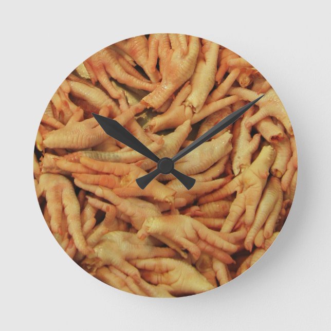 Horloge Ronde Raw Chicken Feet (Recto)
