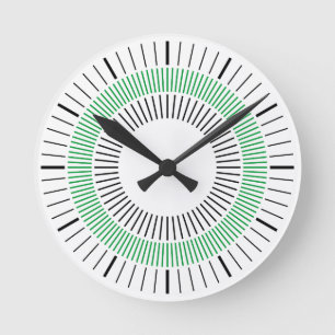 Horloge Ronde Rayons concentriques - Vert