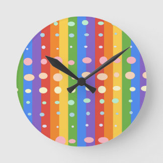 HORLOGE RONDE RAYURES POINT RAINBOW