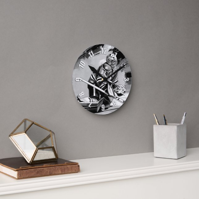Horloge Ronde Ready For Anything - Ice Hockey Goalie (Bureau)