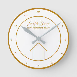 Horloge Ronde Real Estate Chic