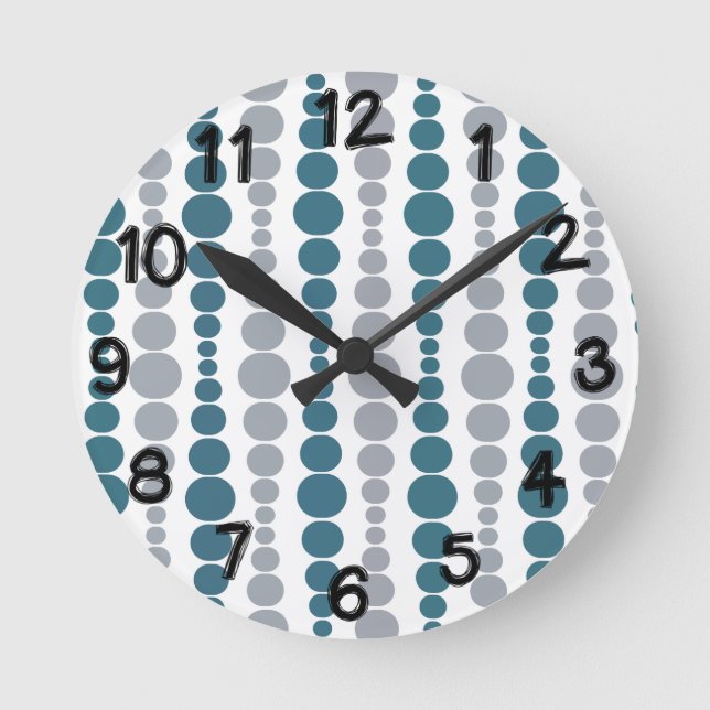 Horloge Ronde Rectangles modernes  (Recto)