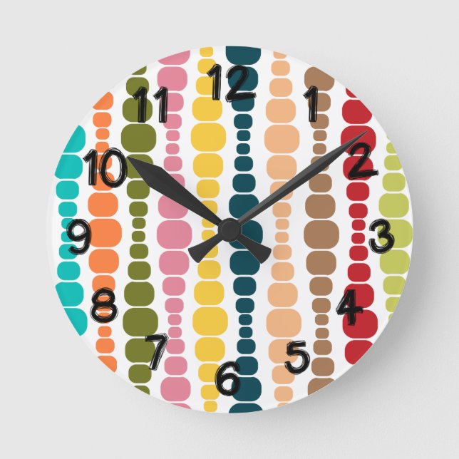 Horloge Ronde Rectangles modernes (Recto)