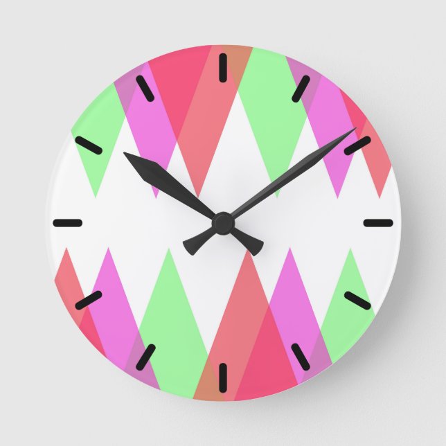 Horloge Ronde Red and green triangles (Recto)