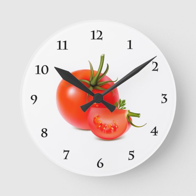 Horloge Ronde Red Green Tomate Food Art (Recto)