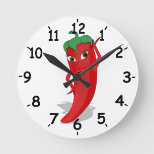 Horloge Ronde Red Hot Pepper Diva