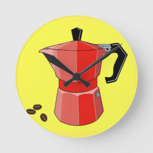 Horloge Ronde Red Rainbow Espresso