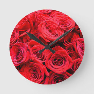 Horloge Ronde Red Roses