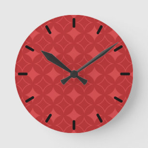 Horloge Ronde Red shippo pattern
