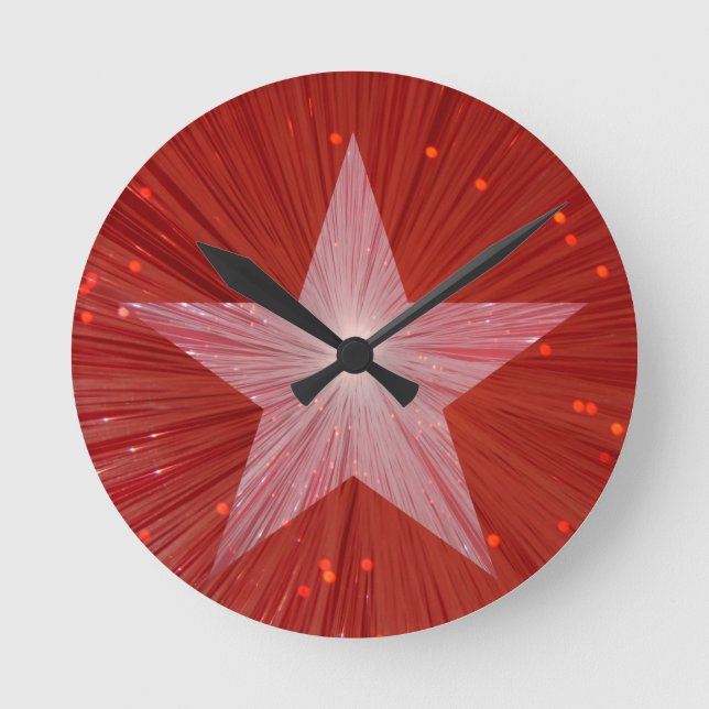 Horloge Ronde Red Star clock round (Recto)