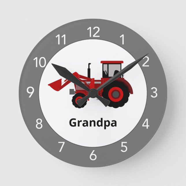 Horloge Ronde Red Tractor (Recto)