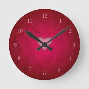Horloge Ronde Red valentine heart