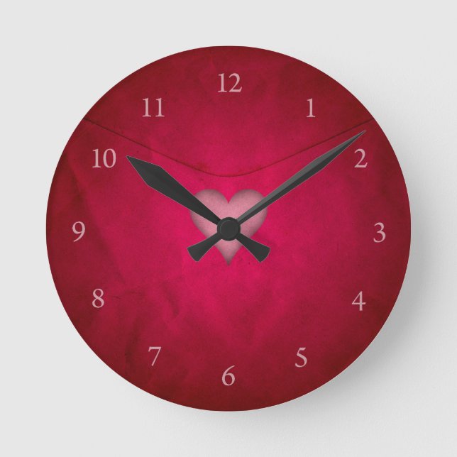 Horloge Ronde Red valentine heart (Recto)