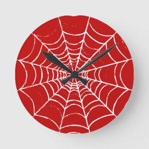 Horloge Ronde Red Web