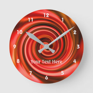 Horloge Ronde Red Yellow and Orange Whirlpool