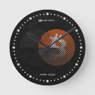 Horloge Ronde Réduction de moitié Bitcoin 2028 (Style : 3 / Oran