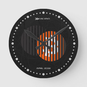Horloge Ronde Réduction de moitié du Bitcoin 2028 (Style : 1 / O
