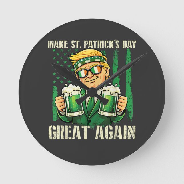 Horloge Ronde Refaire la Saint-Patrick (Recto)