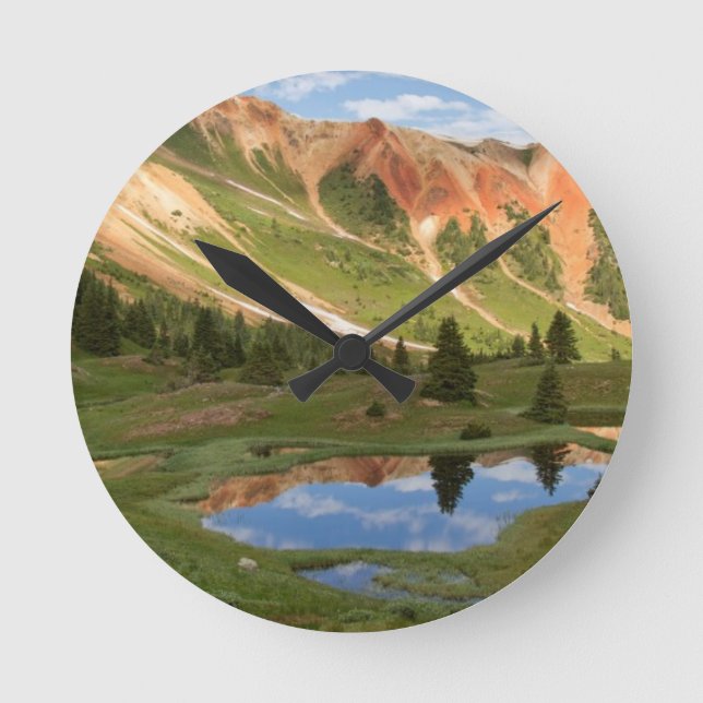 Horloge Ronde Réflexion de Red Mountain (Recto)