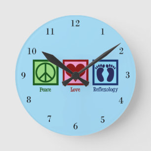Horloge Ronde Réflexologie de l'amour de la paix