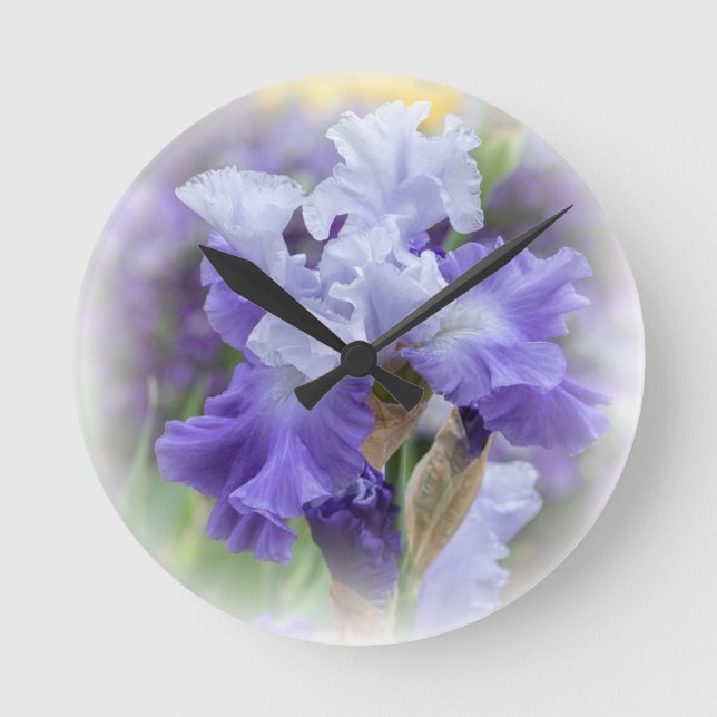 Horloge Ronde Regal Beares Iris - Violet & Blanc (Recto)