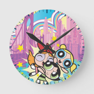 Horloge Ronde Règle Powerpuff Girls