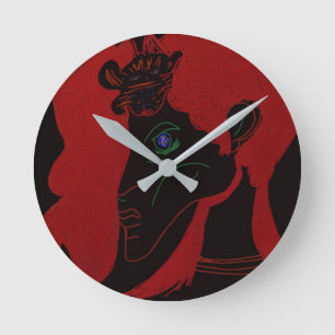 Horloge Ronde Reine maîtresse de bête