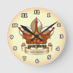 Horloge Ronde Reine royale mère