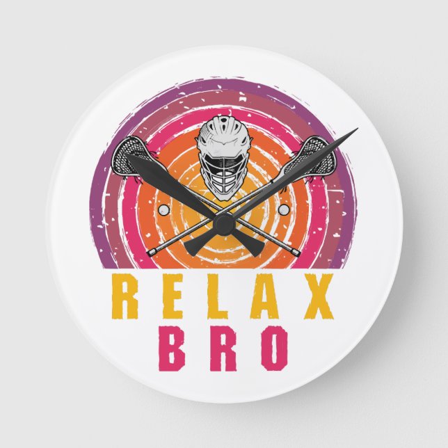 Horloge Ronde Relax Frère Lacrosse (Recto)